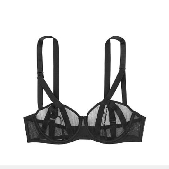 NWT- Victoria's Secret Black Unlined Mesh Balcon… - Picture 2 of 3